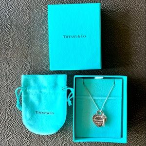 Return to Tiffany® Heart Tag Necklace with Key Pendant, Sterling Silver (NEW)